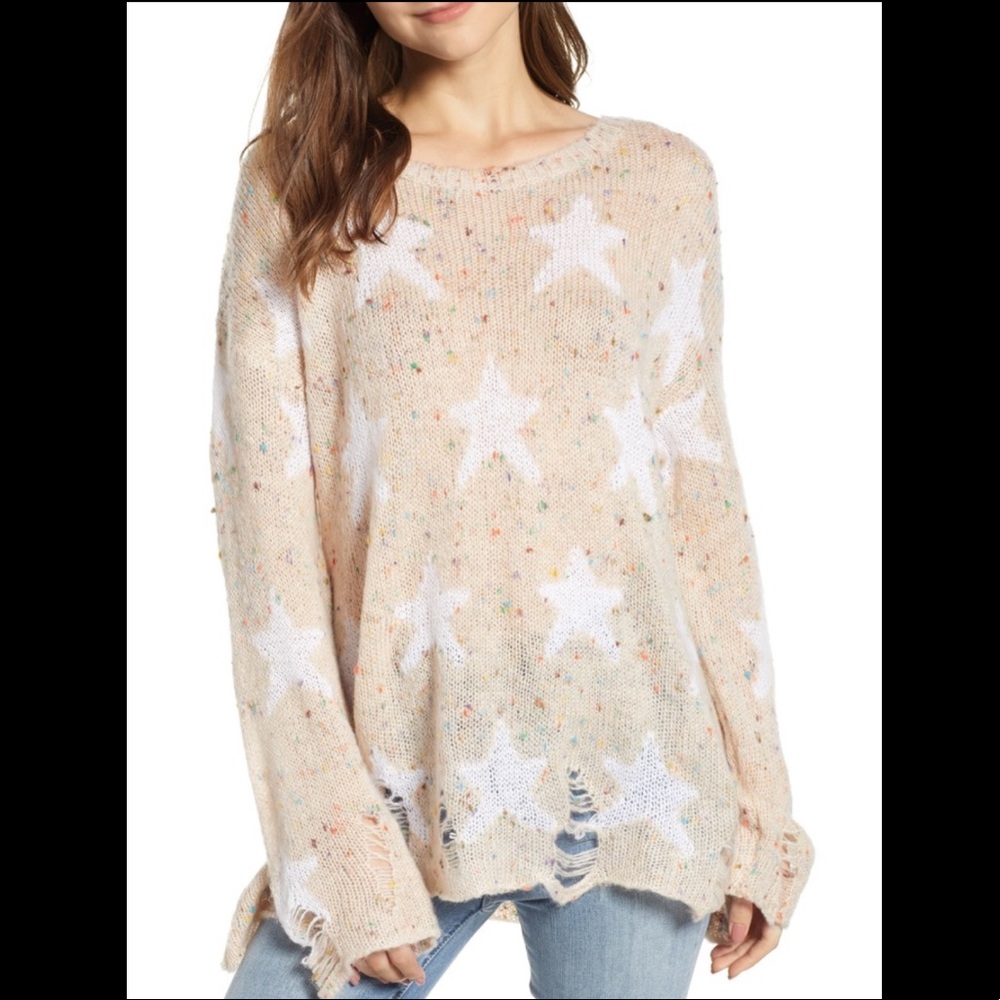 Wildfox seeing star sweater Sz M